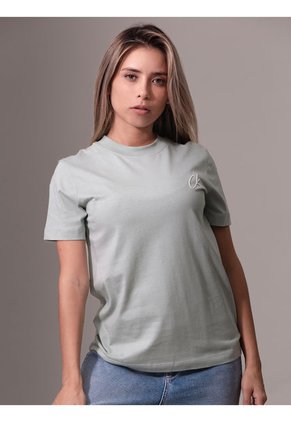 Camiseta Multicolor Con Logo Bordado Calvin Klein