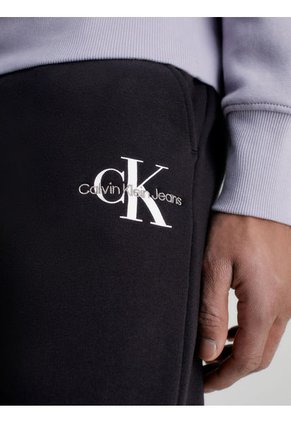 Jogger Negro De Chándal Con Monograma Calvin Klein