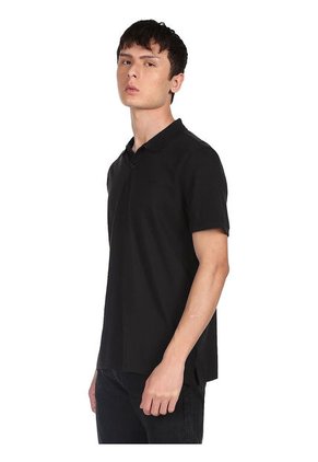 Polo Negro Liquid Touch Con Logo Calvin Klein