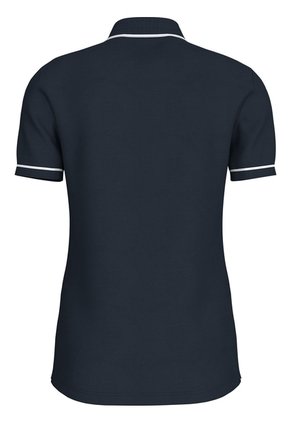 Polo Azul Oscuro Slim Con Ribete En Contraste Calvin Klein