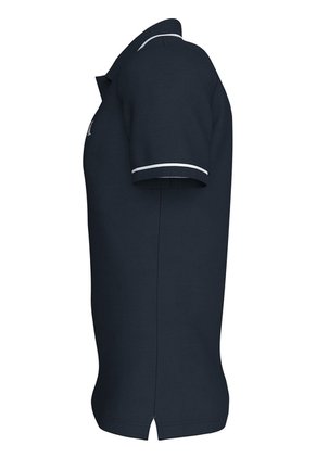 Polo Azul Oscuro Slim Con Ribete En Contraste Calvin Klein