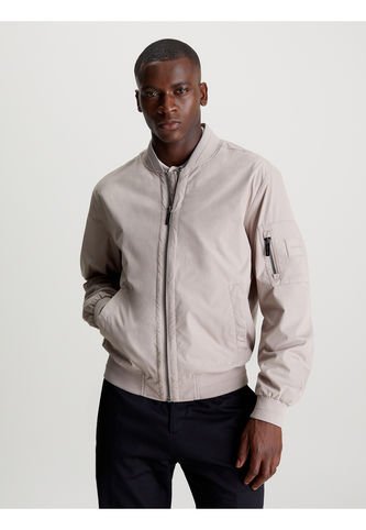 Chaqueta Beige Bomber De Nailon De Algodón Calvin Klein Calvin Klein