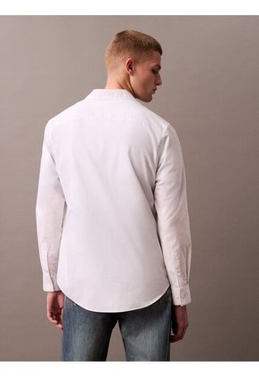 Camisa Blanca Oxford Clásica De Manga Larga Calvin Klein
