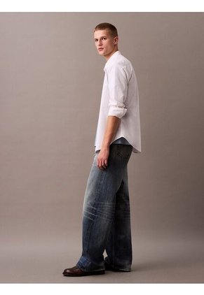 Camisa Blanca Oxford Clásica De Manga Larga Calvin Klein