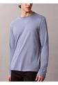 Camiseta Azul Manga Larga De Algodón Supima Interlock Calvin Klein de Calvin Klein