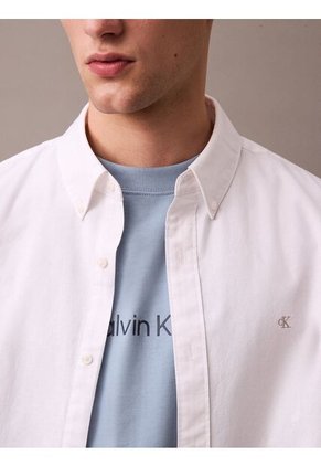 Camisa Blanca Oxford Clásica De Manga Larga Calvin Klein