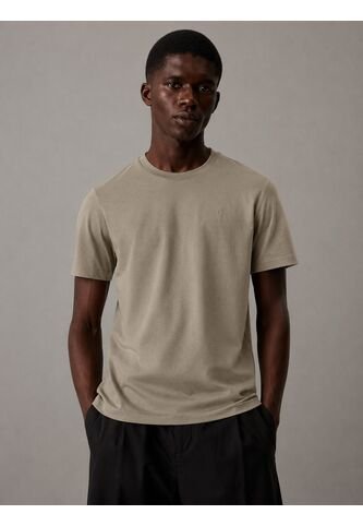 Camiseta Beige De Algodón Con Parche De Goma Calvin Klein Calvin Klein