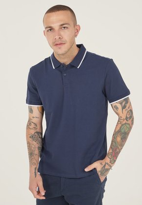 Polo Azul Navy-Blanco Calvin Klein