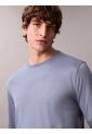 Camiseta Azul Manga Larga De Algodón Supima Interlock Calvin Klein de Calvin Klein