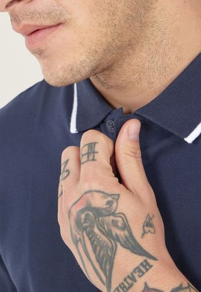 Polo Azul Navy-Blanco Calvin Klein