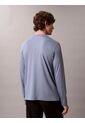 Camiseta Azul Manga Larga De Algodón Supima Interlock Calvin Klein de Calvin Klein