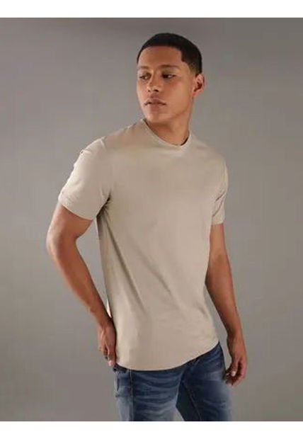 Camiseta Beige De Algodón Con Parche De Goma Calvin Klein