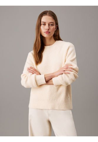 Saco Beige Tejido Buclé De Canalé Calvin Klein Calvin Klein