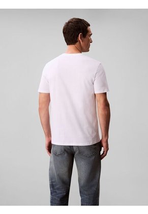 Camiseta Blanca Con Estampado Gráfico De Monograma Calvin Klein