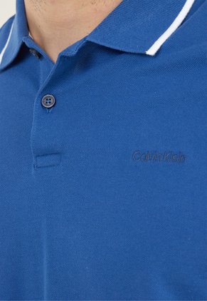 Polo Azul Royal-Blanco Calvin Klein