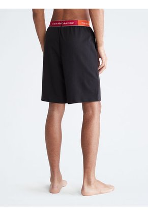 Pantalón Negro Corto De Pijama Con Logo Calvin Klein