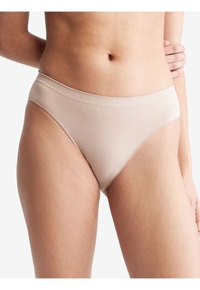 Pantie Beige Tipo Bikini Con Logo Calvin Klein