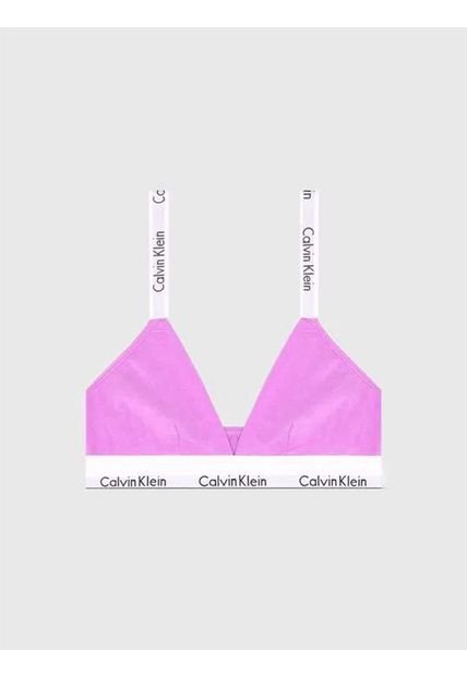 Sujetador De Triángulo Con Espalda Cruzada Mujer Morado Calvin Klein