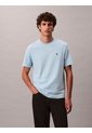 Camiseta Azul Cielo Regular De Manga Corta Con Monograma Bordado Calvin Klein de Calvin Klein