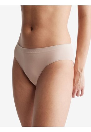 Pantie Beige Tipo Bikini Con Logo Calvin Klein