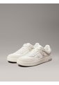 Tenis Blanco Basket De Cuero Con Detalles De Gamuza Calvin Klein de Calvin Klein