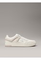 Tenis Blanco Basket De Cuero Con Detalles De Gamuza Calvin Klein de Calvin Klein