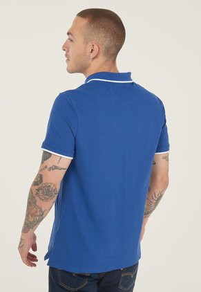 Polo Azul Royal-Blanco Calvin Klein