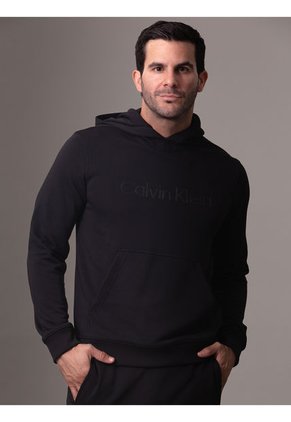 Buzo Negro Sport Con Logotipo Tonal Calvin Klein