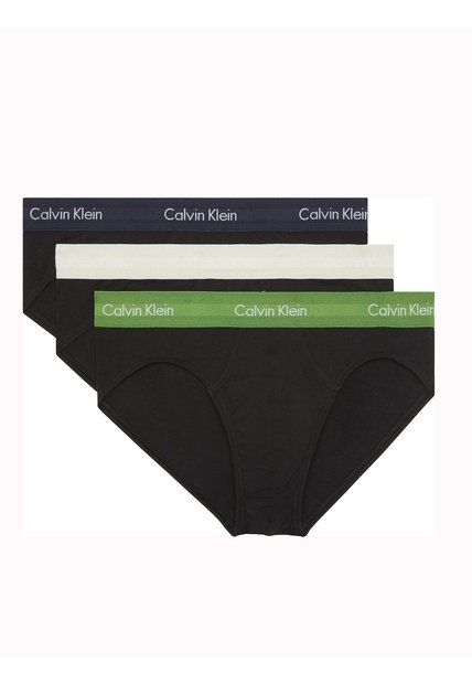 Pack Negro De 3 Slips - Cotton Stretch Wicking Calvin Klein