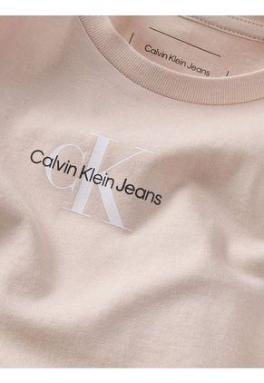 Camiseta Rosada Slim Con Monograma Para Niña Calvin Klein