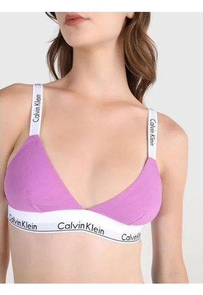 Sujetador De Triángulo Con Espalda Cruzada Mujer Morado Calvin Klein