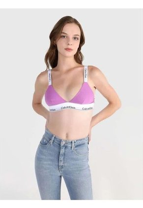 Sujetador De Triángulo Con Espalda Cruzada Mujer Morado Calvin Klein