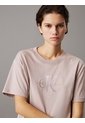 Camiseta Beige Holgada Con Monograma Calvin Klein de Calvin Klein