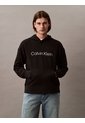 Buzo Negro Con Capota De Felpa Con Logo Estándar Calvin Klein de Calvin Klein