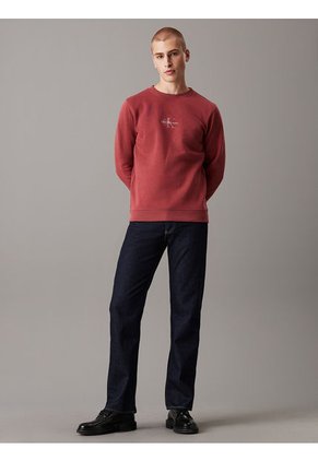 Saco Rojo De Felpa Con Monograma Calvin Klein