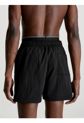 Bañador Con Cintura Doble Hombre Negro Calvin Klein