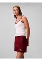 Pantalonetas Rojo De Felpa Francesa Con Logo Monograma Calvin Klein de Calvin Klein