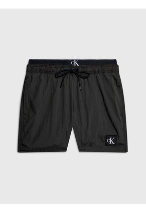 Bañador Con Cintura Doble Hombre Negro Calvin Klein