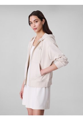 Buzo Beige Con Capota Y Cierre De Cremallera Calvin Klein