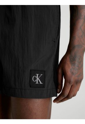 Bañador Con Cintura Doble Hombre Negro Calvin Klein