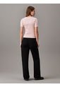 Camiseta Rosada Slim Canalé De Algodón Calvin Klein de Calvin Klein