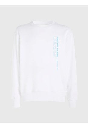 Saco De Felpa Y Algodón Con Logo Hombre Blanco Calvin Klein