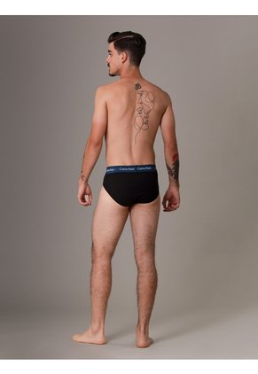 3 Pack De Hip Brief Negro Slips - Cotton Stretch Calvin Klein