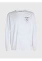 Camiseta De Manga Larga Con Estampado Hombre Blanco Calvin Klein de Calvin Klein