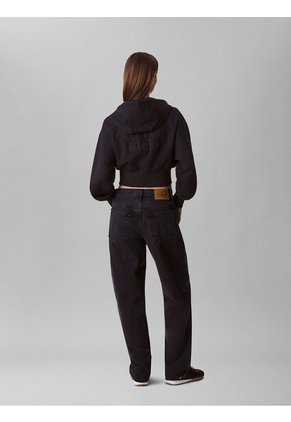 Buzo Negro Cropped De Punto Milano Calvin Klein