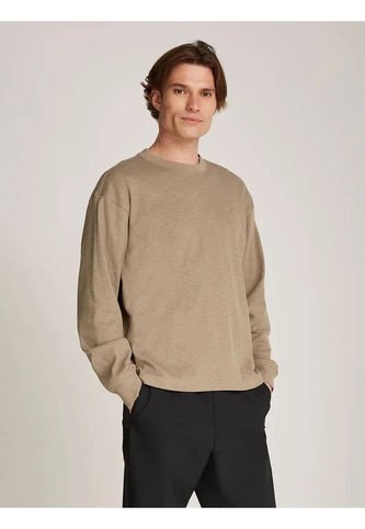 Camiseta Beige Manga Larga Slub Calvin Klein Calvin Klein