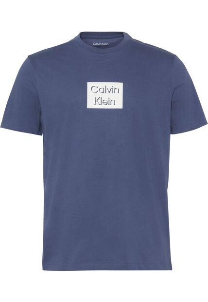 Camiseta Azul White Bogo Graphic Crewneck Calvin Klein