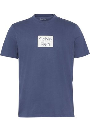 Camiseta Azul White Bogo Graphic Crewneck Calvin Klein