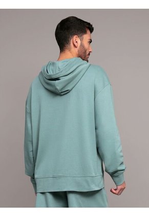 Buzo Gris Con Capota De Felpa Con Logo Estándar Calvin Klein