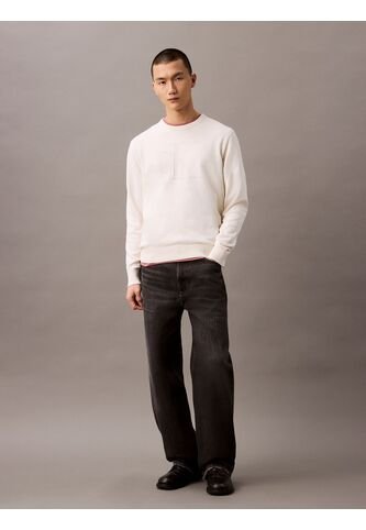 Saco Blanco Tejido De Algodón Con Logo Tonal Calvin Klein Calvin Klein